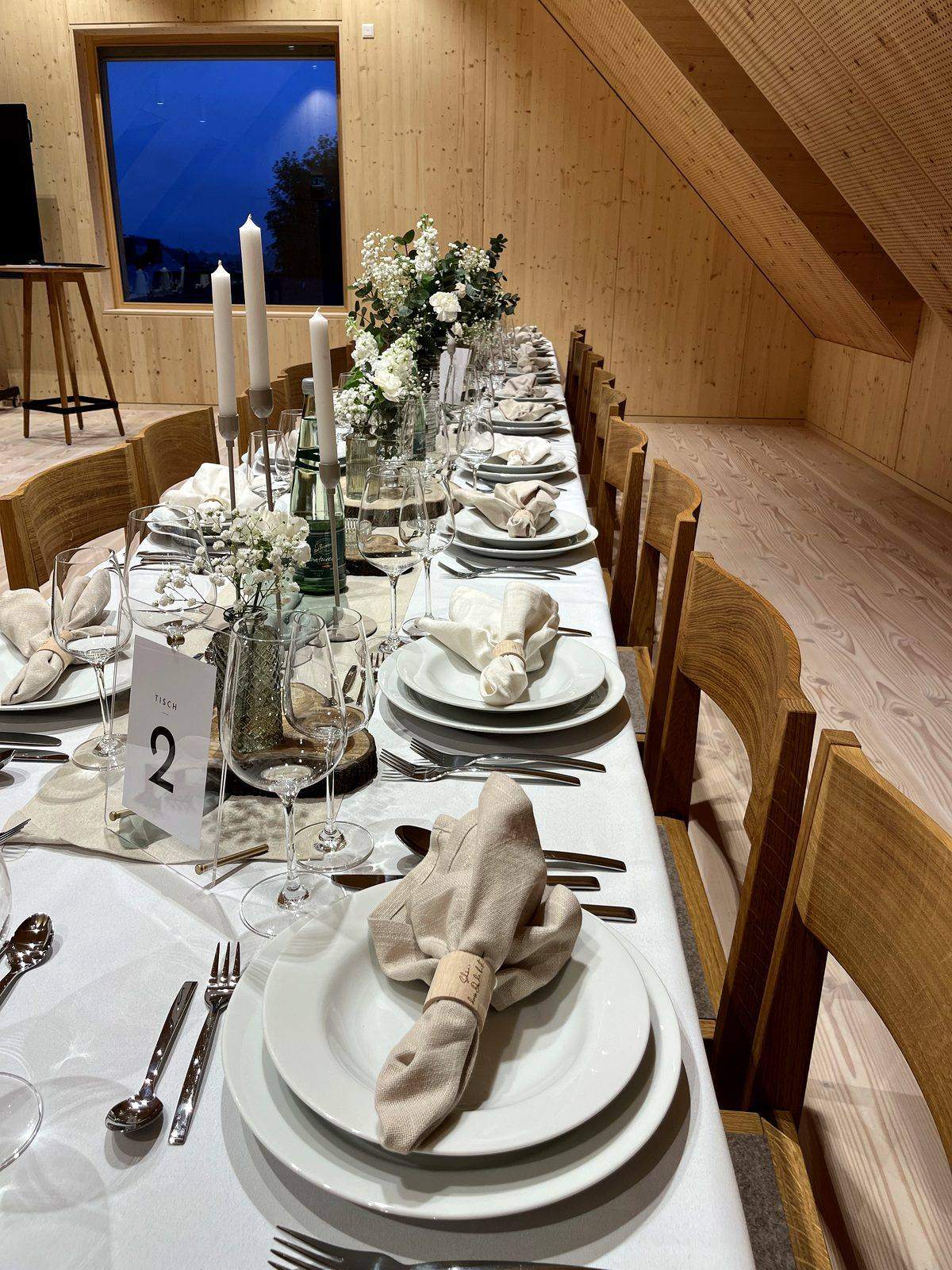 Table de mariage aux chandelles